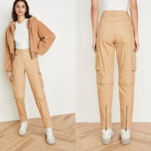 I.AM.GIA Ursa Cargo Utility Convertible Tan Khaki Zippered Pants Size S - Picture 1 of 13